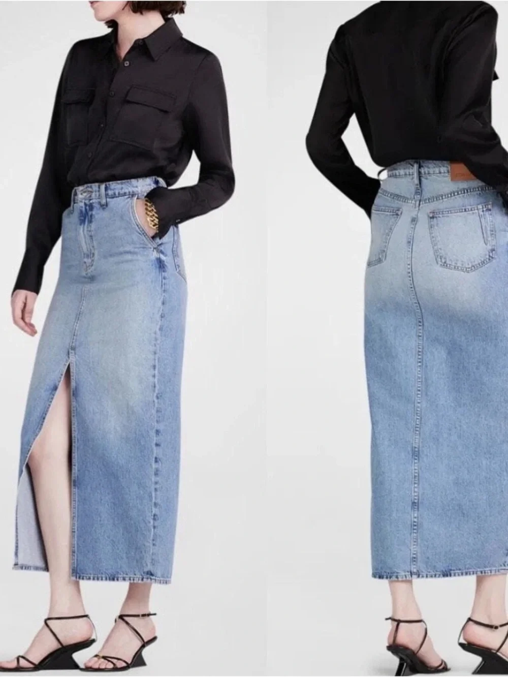 Derek Lam 10 Crosby Lu Denim Jean Maxi Skirt - Sz. 31 - NWT